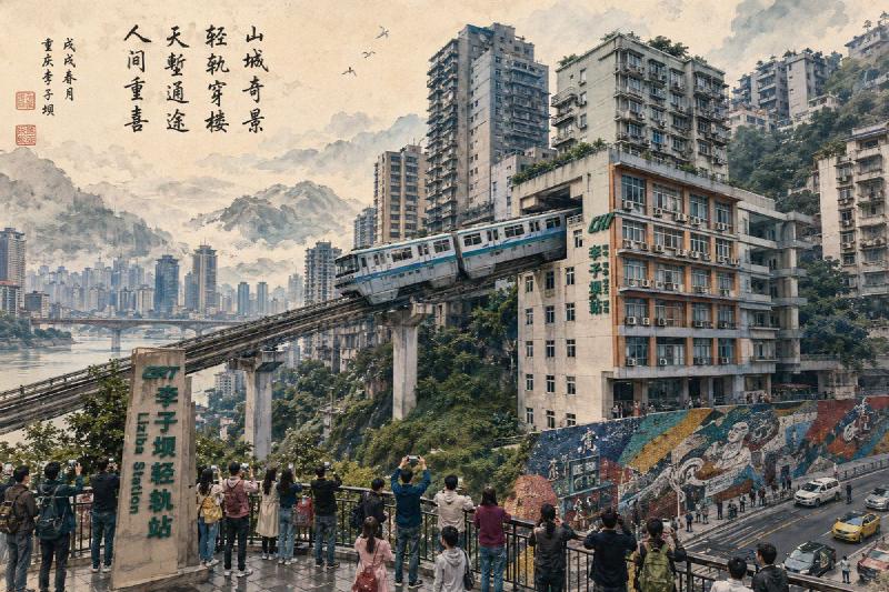 李子坝轻轨穿楼