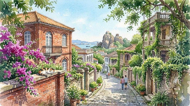 鼓浪屿老别墅街景