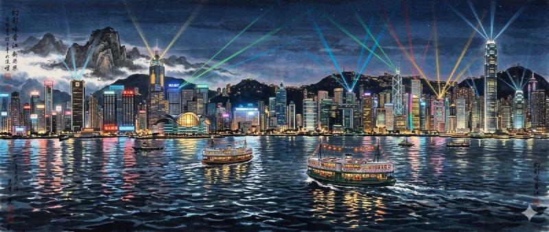 维多利亚港夜景