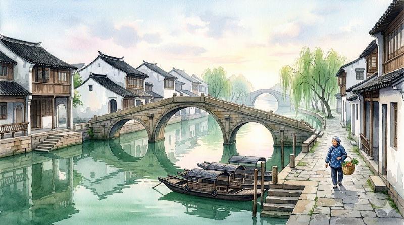 周庄水乡清晨