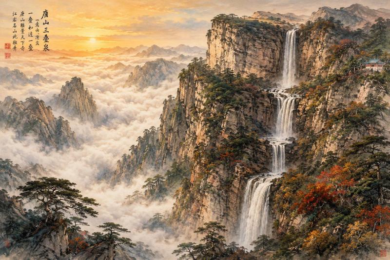 庐山云海三叠泉
