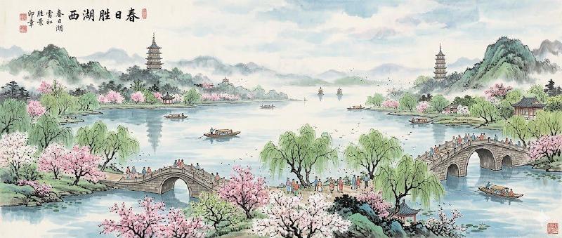 西湖春景