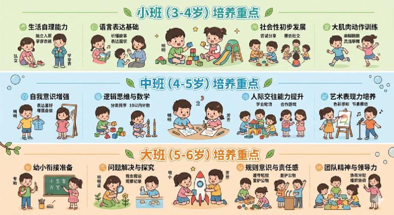 分年龄段培养重点