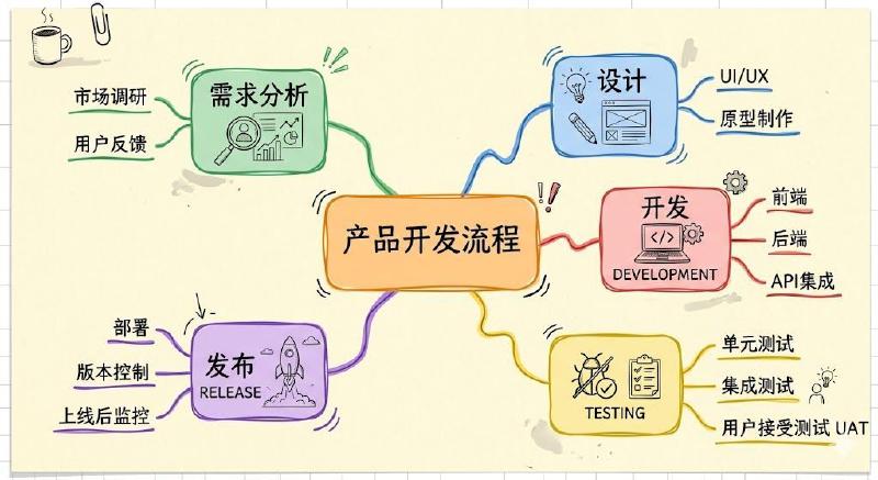 手绘风格思维导图示例