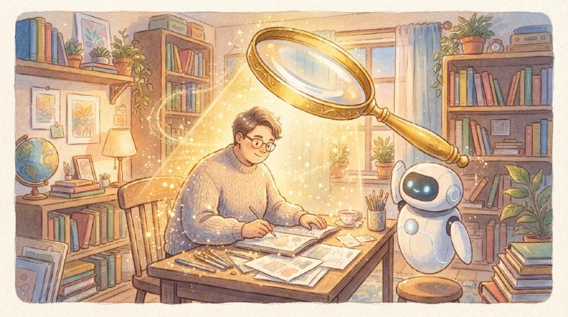 放大镜隐喻:AI 不是替代者,而是把个人能力放大的那枚透镜