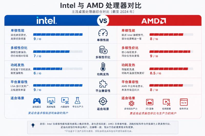 Intel vs AMD 对比